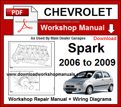 chevrolet spark repair service workshop manual download